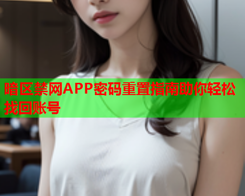 暗区禁网APP密码重置指南助你轻松找回账号